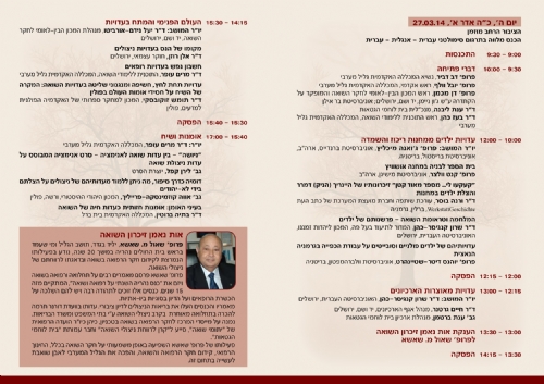 כנס בינלאומי- "עתיד עדויות השואה" – 25-27/3/14